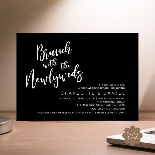 Invitation Brunch avec les jeunes mariés, Mariage Elopement
