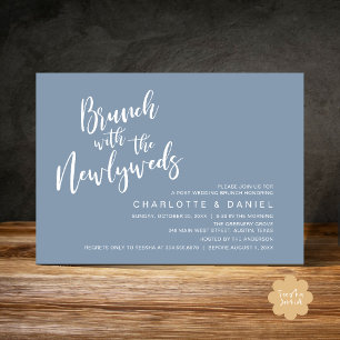Invitation Brunch avec les jeunes mariés, Mariage Elopement