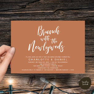 Invitation Brunch avec les jeunes mariés, Mariage Elopement