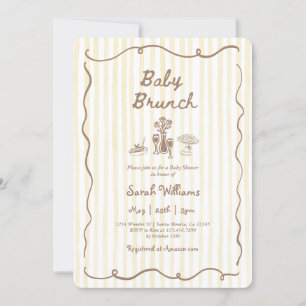 Invitation Brunch Bébé Fantaisiste Fille Baby Shower