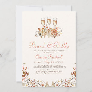 Invitation Brunch Bubbly Automne Fête des mariées