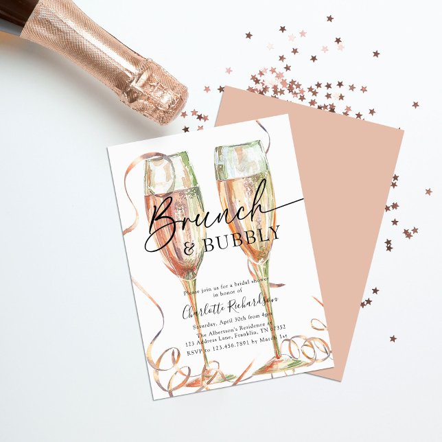 Invitation Brunch & Bubbly Champagne Bridal Douche (Créateur téléchargé)