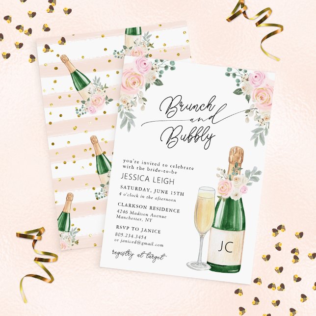 Invitation Brunch & Bubbly Champagne Bridal Douche (Créateur téléchargé)