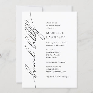 Invitation Brunch Bubbly, fête de la Fête des mariées