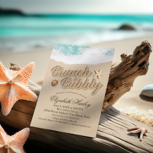 Invitation Brunch Bubbly Fête des mariées Summer Beach Starfi