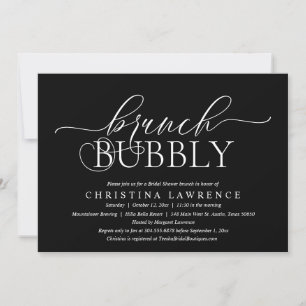 Invitation Brunch Bubbly, Mariée à être, Fête des mariées Inv