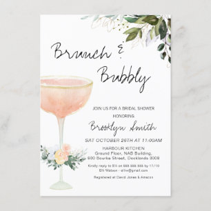 Invitation Brunch Champagne Champagne Bridal Douche Invitatio