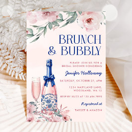Invitation Brunch Champagne Et Fête des mariées Bubble