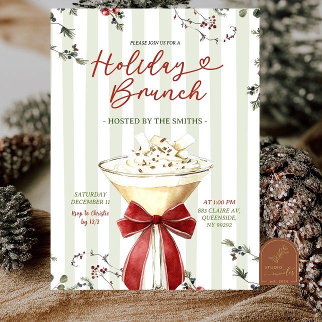 Invitation Brunch classique de Noël (Créateur téléchargé)