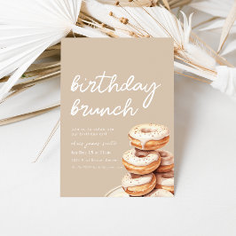 Invitation Brunch d'anniversaire avec pile de beignets