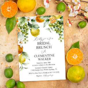 Invitation Brunch de Baby Shower Citronné