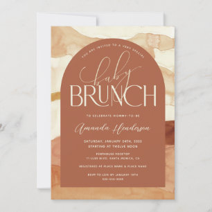 Invitation Brunch de bébé de genre neutre aux tons de terre