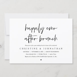Invitation Brunch de bonheur éternel, après mariage