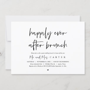 Invitation Brunch de bonheur éternel, après mariage