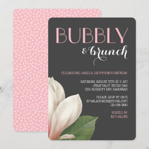 Invitation Brunch de Bubbly dans le sud du Magnolia  Noir d'i