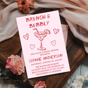 Invitation Brunch de Cocktails Modernes et Champagne pour une