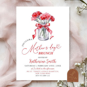 Invitation Brunch de la Fête des Mères Carnation