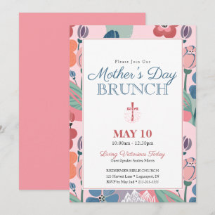 Invitation Brunch de la fête des mères de l'église florale ab