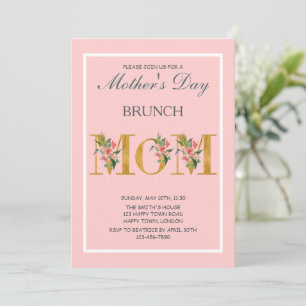 INVITATION BRUNCH DE LA FÊTE DES MÈRES PERSONNALISABLE