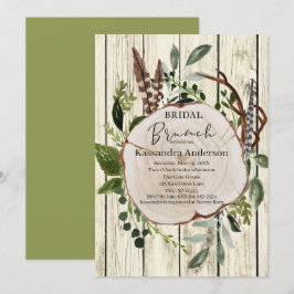 Invitation Brunch de la mariée de Rustic Boho
