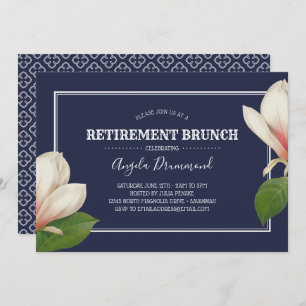 Invitation Brunch de la retraite bleue du Sud de Magnolia