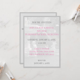 Invitation brunch de la serveuse de la fontaine géorgienne