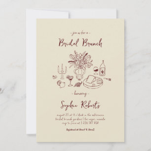 Invitation Brunch de mariage avec écriture manuscrite fantais