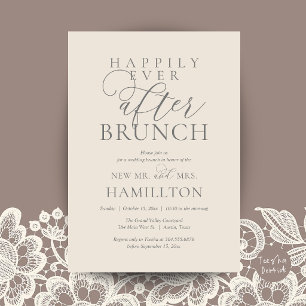 Invitation Brunch de Mariage Féérique Moderne