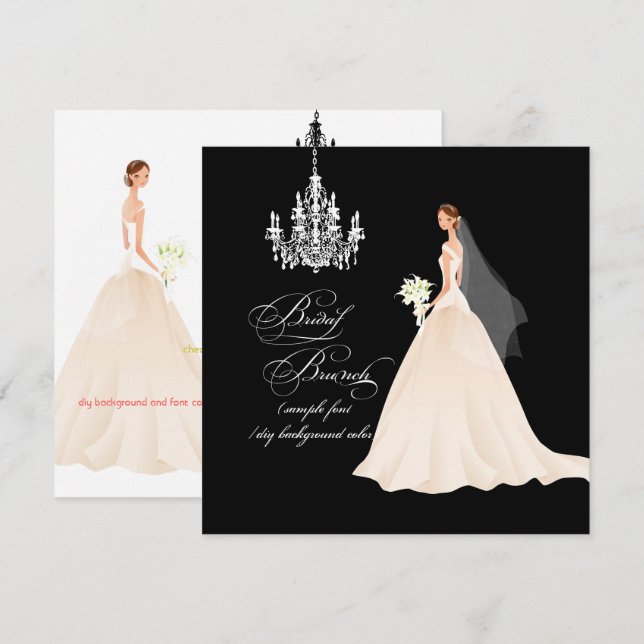 Invitation Brunch de mariée PixDezines/occasion DO-IT-YOURSEL (Devant / Derrière)