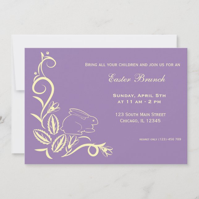 Invitation Brunch de Pâques (Devant)