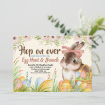 Brunch de Pâques & Chasse aux œufs Lapin aquarelle