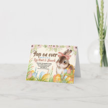 Brunch de Pâques & Chasse aux œufs Lapin aquarelle