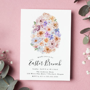 Invitation Brunch de Pâques de Pâques de printemps