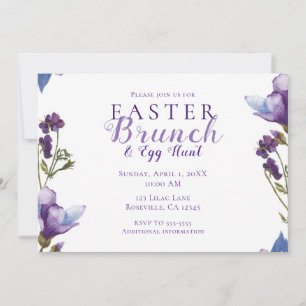 Invitation Brunch de Pâques Fleurs de Printemps Floral Modern