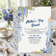 Brunch élégant de la fête des mères avec des fleur