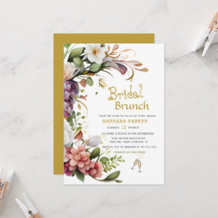 Invitation Brunch en fleurs : Une Fête des mariées fêtée Invi