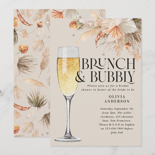 Invitation brunch et  (Devant / Derrière)