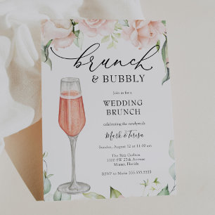 Invitation Brunch et Bubbly Mariage de champagne Brunch