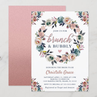 Invitation Brunch et Bubbly Marine Dusty Fête des mariées ros