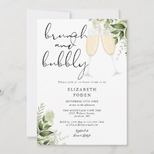 Invitation Brunch Et Fête des mariées Verdoyante