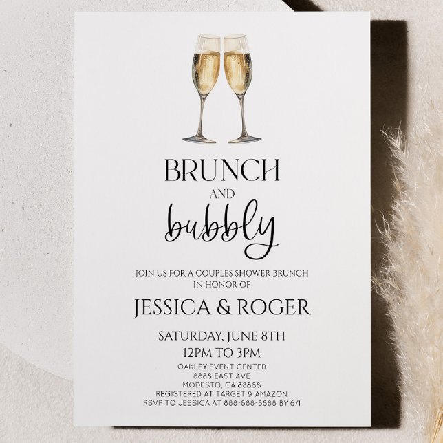 Invitation Brunch et Wedding shower  Brunch Couples (Créateur téléchargé)