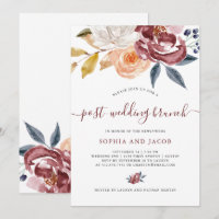 Brunch floral de Courrier-Mariage de l'aquarelle |