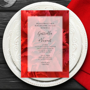 Invitation Brunch Floral de Mariage Red Carnation