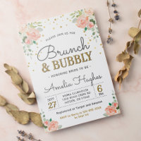 Brunch floral et Fête des mariées d'or Bubbly Peon