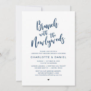 Invitation Brunch mariage avec les jeunes mariés, Moderne rus