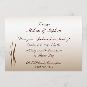 Invitation Brunch Mariage de récolte d'automne