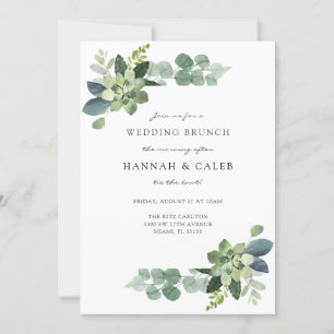 Invitation Brunch Mariage Eucalyptus