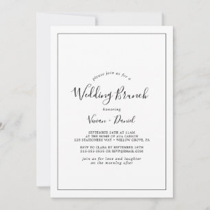 Invitation Brunch Mariage minimaliste