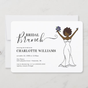 Invitation Brunch nuptial Avatar personnalisable  Cheveux bou