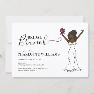 Invitation Brunch nuptial Avatar personnalisable  Cheveux lon